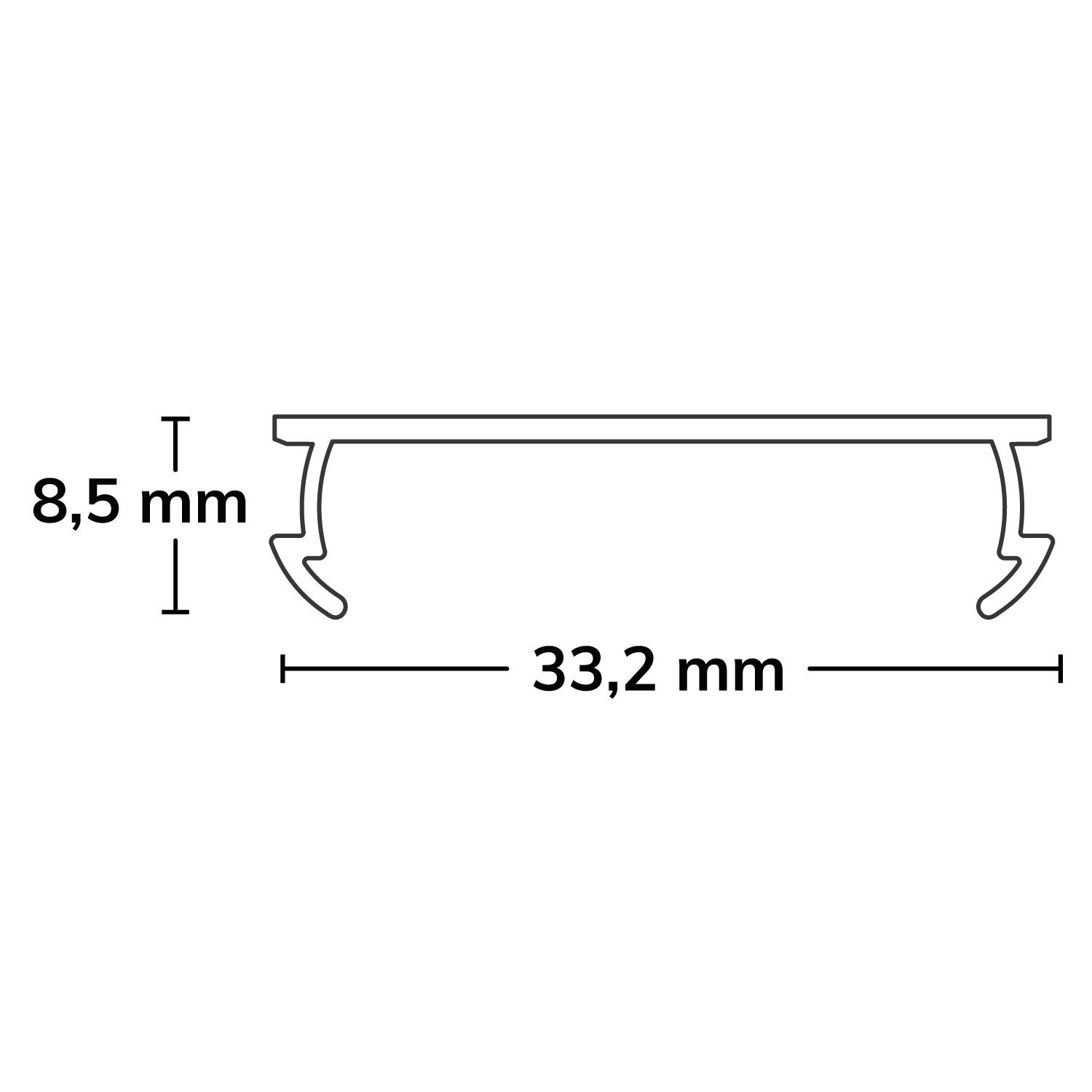 ISOLED Abdeckung COVER29 opal/satiniert für Profil LAMP30 V1+V2, 300cm - 2