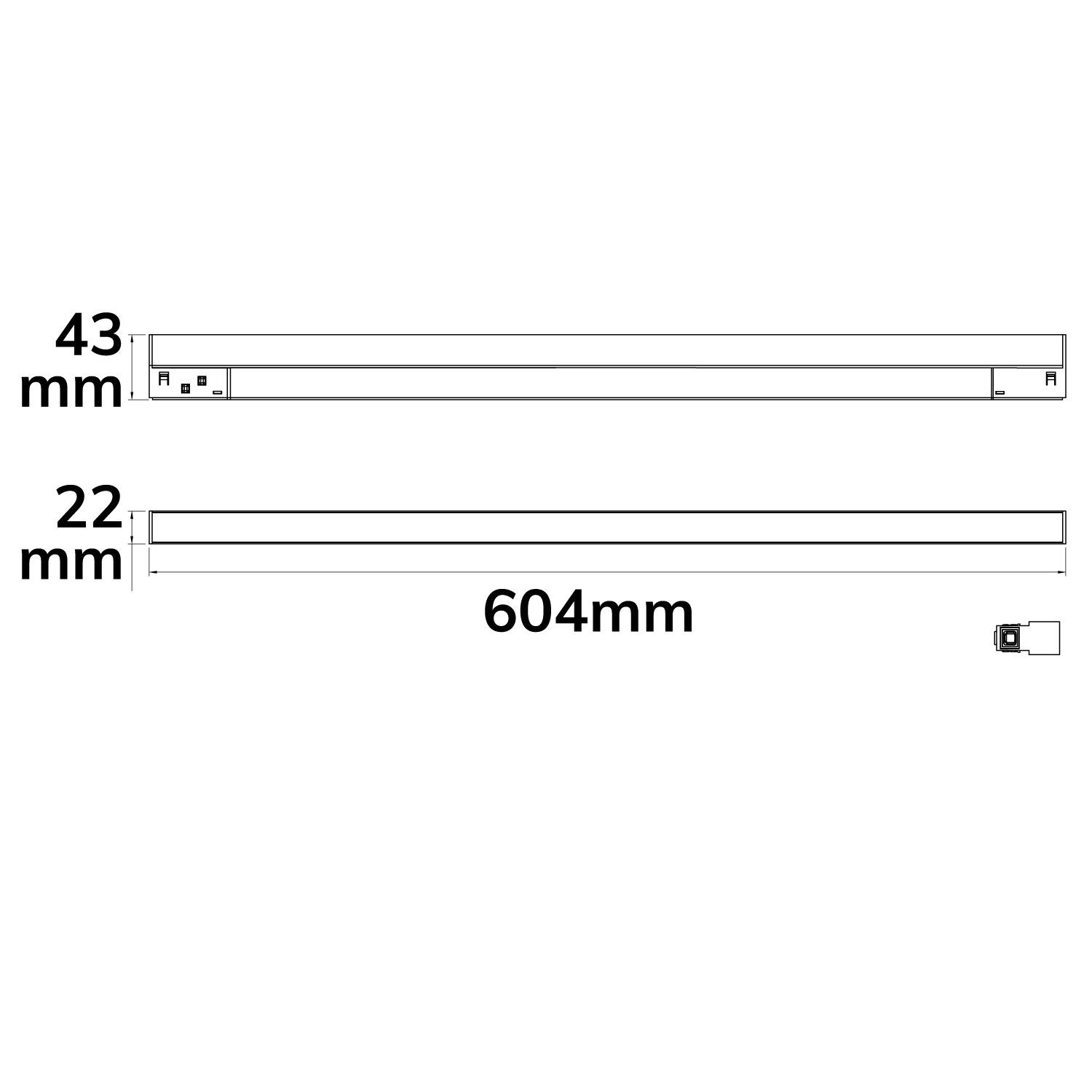 ISOLED Track48 Linearleuchte 60cm weiß, 20W, 120°, 48V DC, 3000K, CRI90, prismatisch, Line+, DALI dimmbar - 2