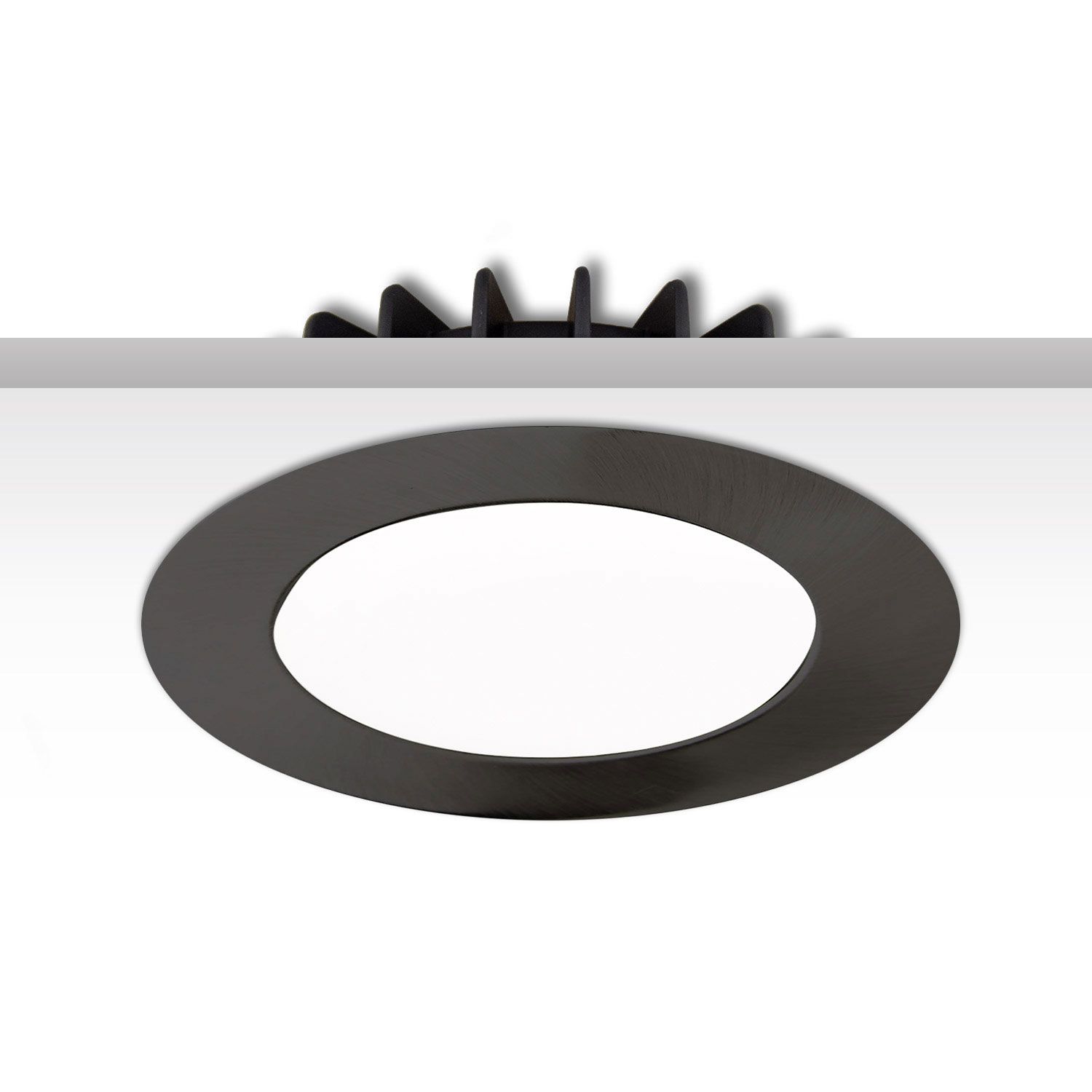 ISOLED Cover Aluminium rund schwarz für Sys-90 - 3