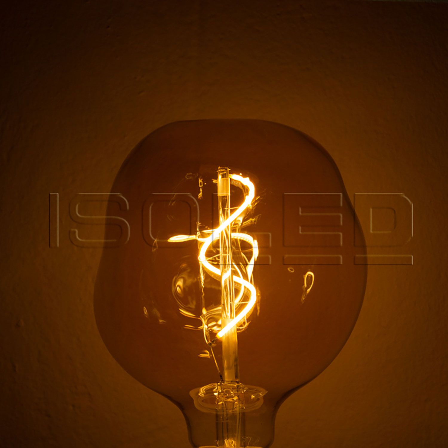 ISOLED E27 Vintage Line LED Dekobirne 125, 4W ultrawarmweiß, Glas amber, dimmbar - 4