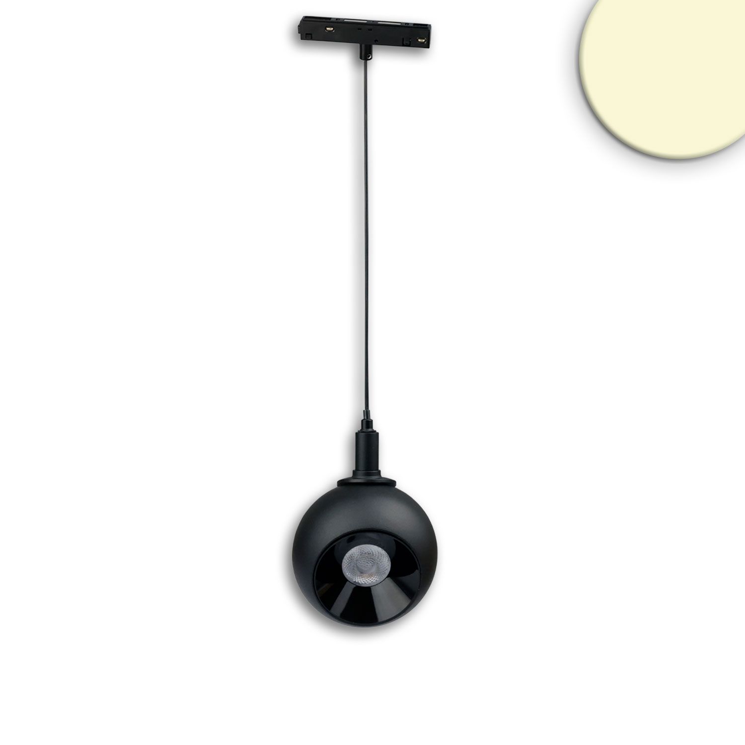 ISOLED Track48 Hängeleuchte Ball Fokus schwarz, 12W, 60°, 48V DC, 3000K, CRI90 ISOLED Track48 Hängeleuchte Ball Fokus schwarz, 12W, 60°, 48V DC, 3000K, CRI90 - 1