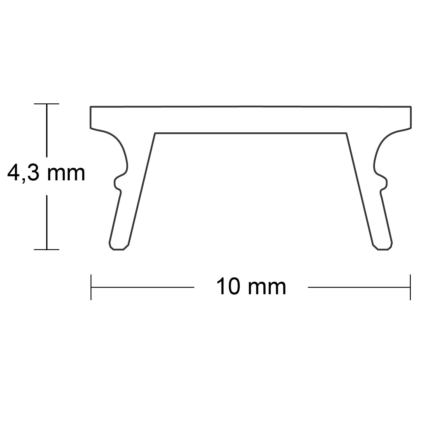 ISOLED Abdeckung COVER23 opal/satiniert 600cm für Profil SURF8 - 2