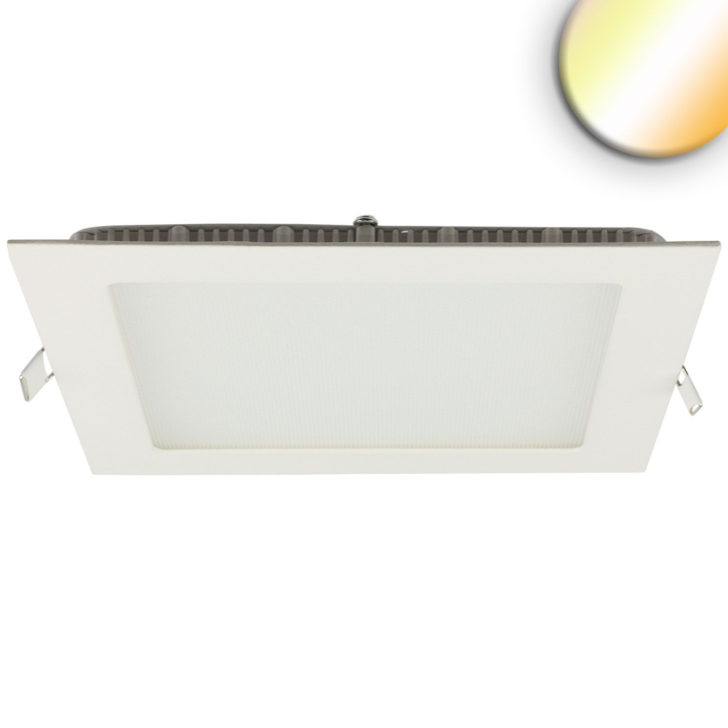 ISOLED LED Downlight, 18W, eckig ultraflach weiß, 225x225mm, ColorSwitch 3000|3500|4000K, dimmbar - 1
