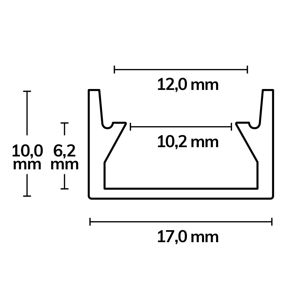 ISOLED LED Montageprofil GROUND-IN10, begehbar, Alu eloxiert L: 200cm - 3