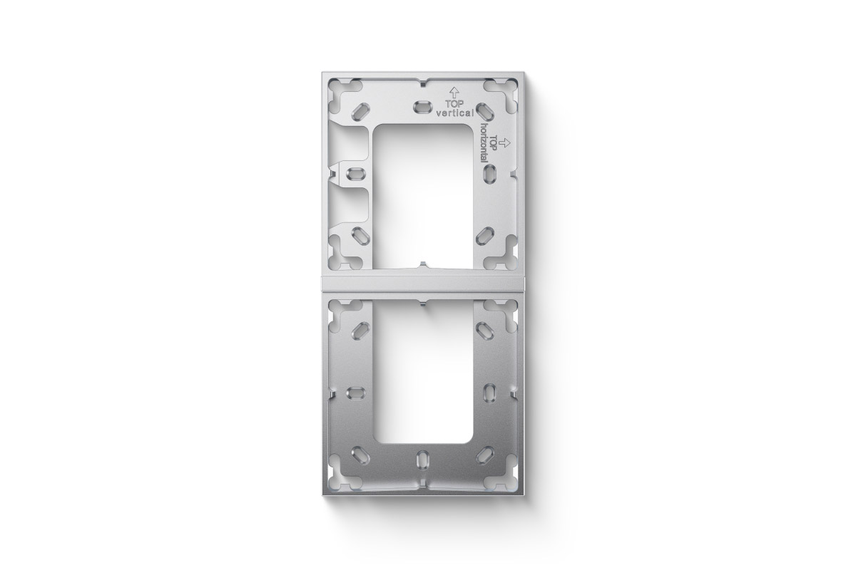 Loxone Montagerahmen 2-fach Silber - Produktbild 1