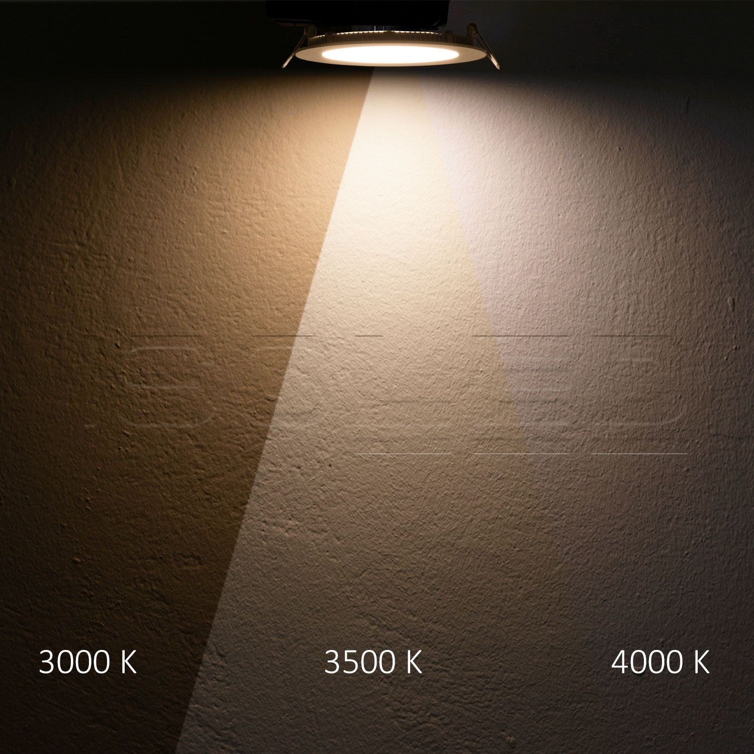 ISOLED LED Downlight blendungsreduziert, 35W, rund, DN280, CRI90, Switch 3000|3500|4000K, dimmbar - 4