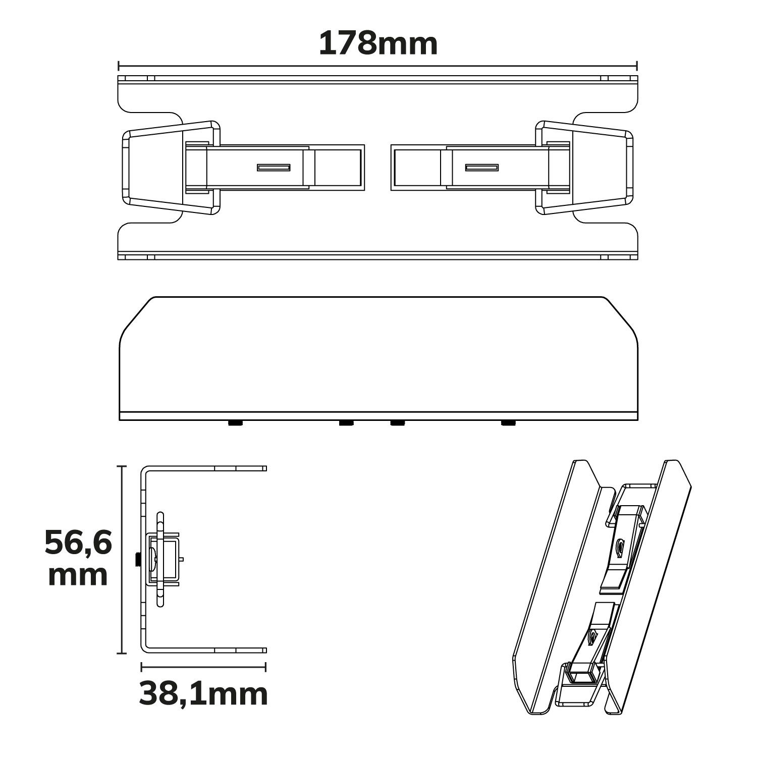ISOLED Linearverbinder für Aufbau/Hängeleuchte LINKLINE50 - 3