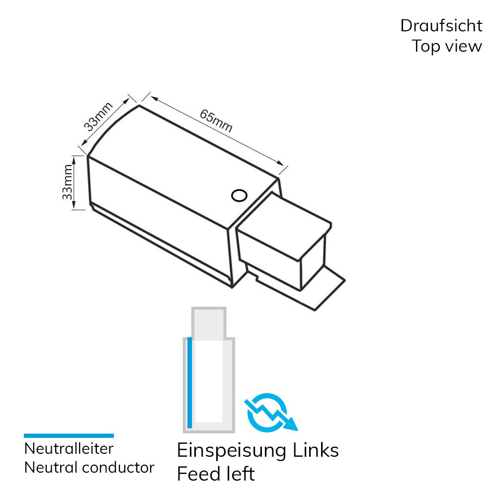 ISOLED 3-Phasen S1 Seiten-Einspeisung N-Leiter links, Schutzleiter rechts, schwarz - 2