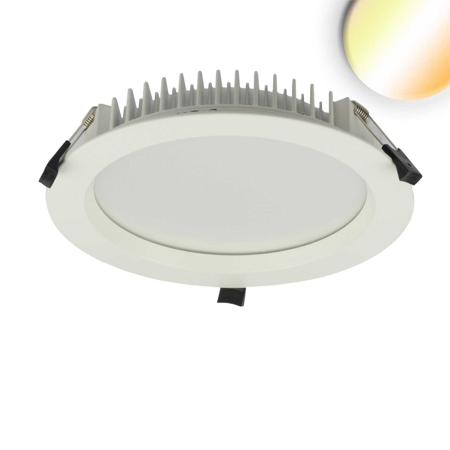 ISOLED LED Downlight blendungsreduziert, 35W, rund, DN280, CRI90, Switch 3000|3500|4000K, dimmbar - 1