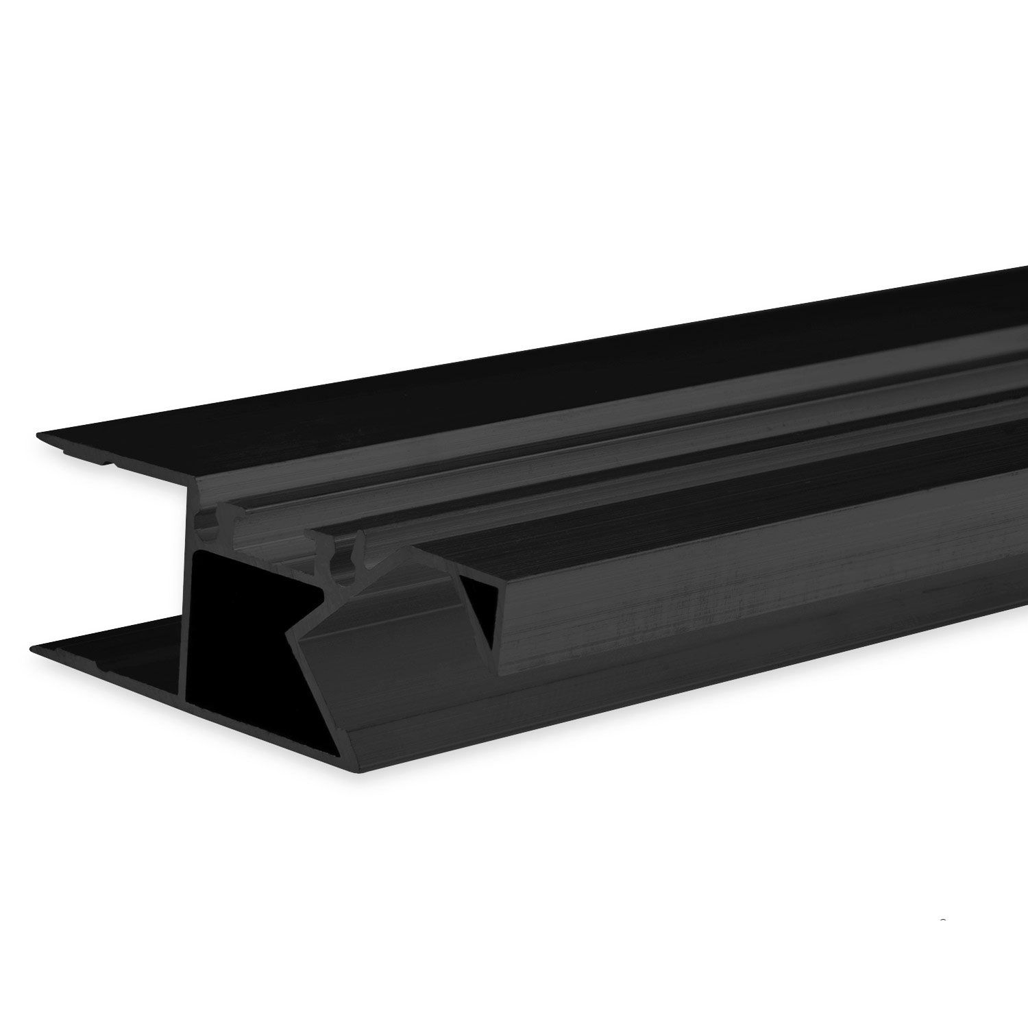 ISOLED LED Aufbauleuchtenprofil HIDE ASYNC Aluminium schwarz RAL 9005, 200cm ISOLED LED Aufbauleuchtenprofil HIDE ASYNC Aluminium schwarz RAL 9005, 200cm - 1