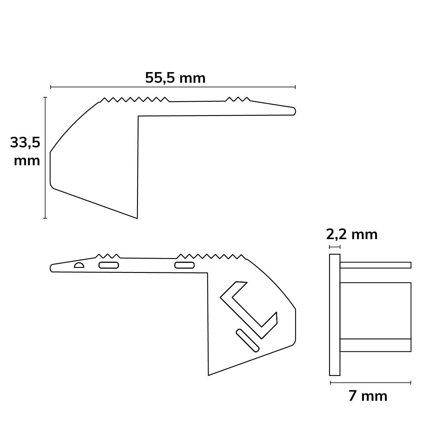 ISOLED Endkappe EC218 weiß für LED Fliesenprofil UP8 - 3