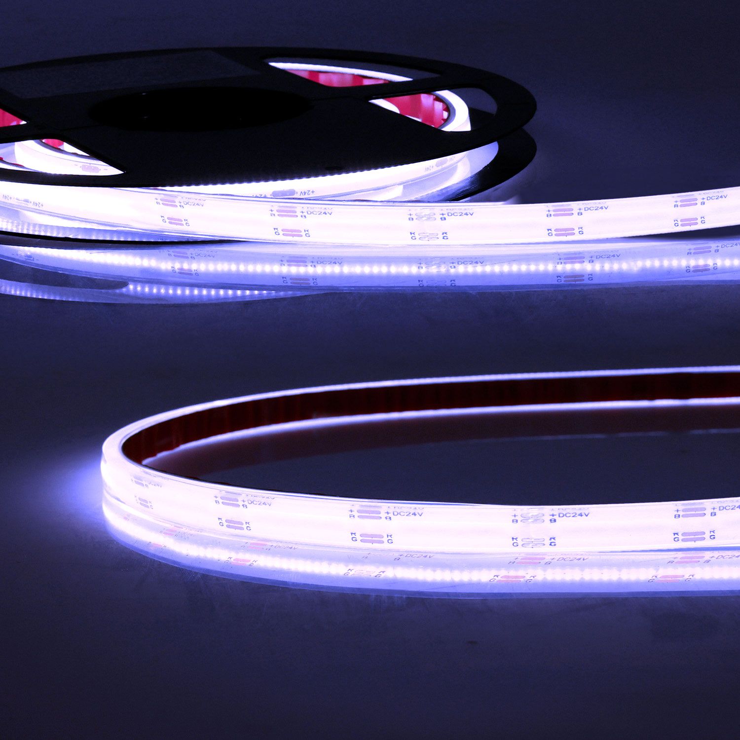 ISOLED LED HT RGB COB Flexband für bis zu 100°C Umgebungstemp., 24V DC, 14,4 W, IP68, 5m Rll, 540 LED/m - 1