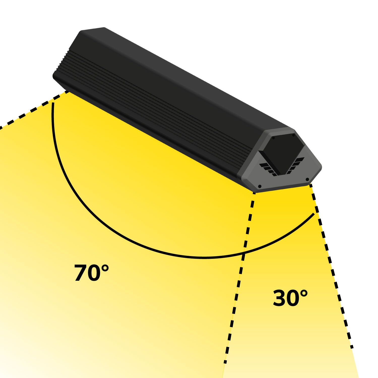 ISOLED LED Hallenleuchte LN 150W, 30°x70°, IK10, IP65, 1-10V dimmbar, kaltweiß - 2