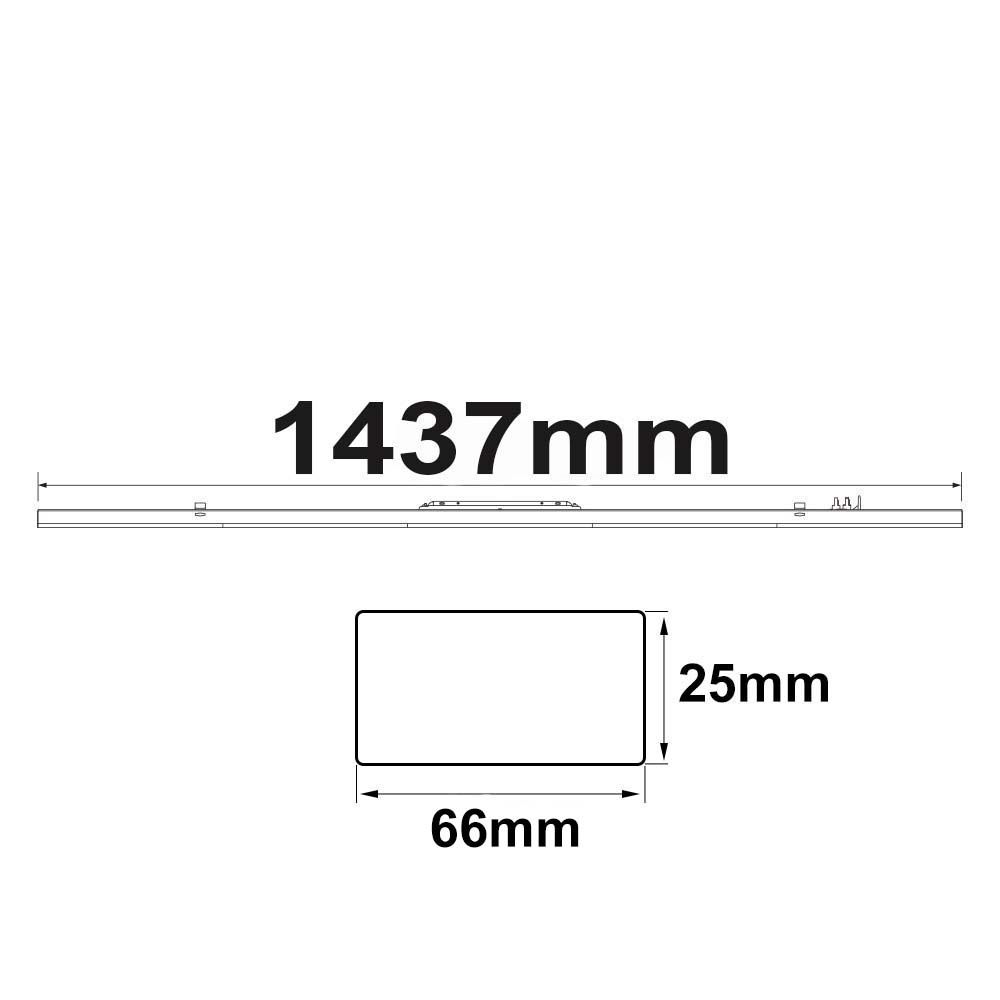 ISOLED FastFix LED Linearsystem R Modul 1437mm 25-75W, 4000K, 30° - 3