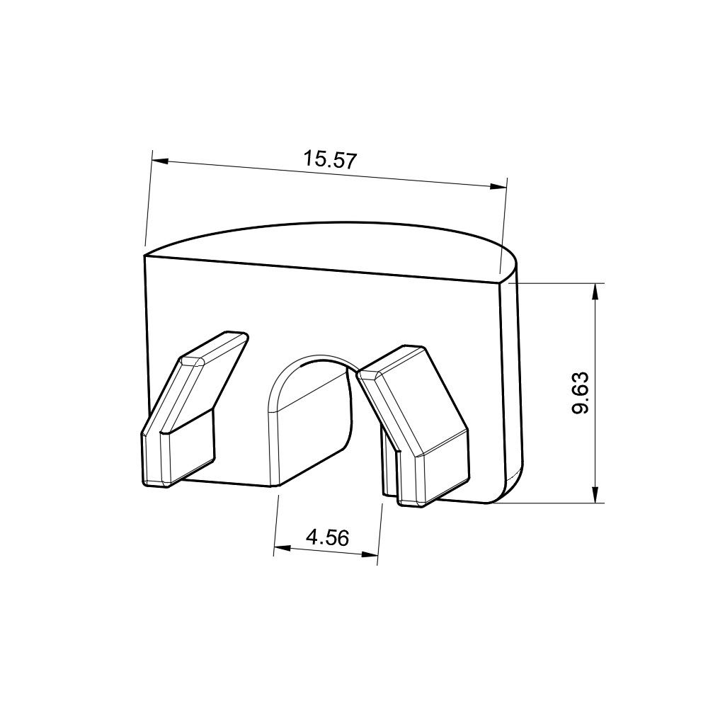 ISOLED Endkappe EC99 für Profil GROUND-IN10 weiß, rund, 1 STK - 3
