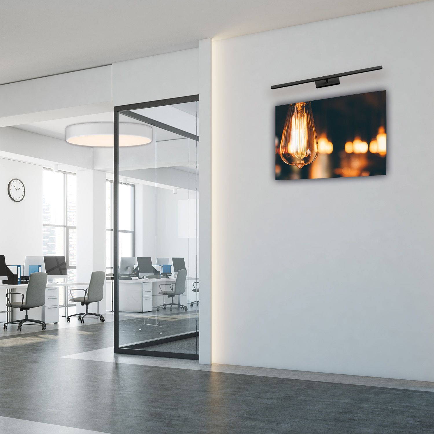 ISOLED LED Spiegel- und Bilderleuchte schwenkbar, 520mm, 12W, schwarz, ColorSwitch 2700|3000|4000K - 7