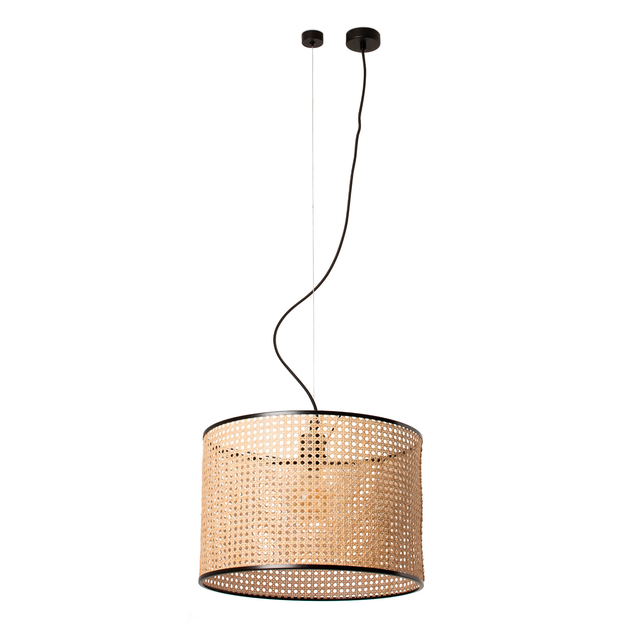 Faro MAMBO 450 Pendelleuchte schwarz/rattan Faro MAMBO 450 Pendelleuchte schwarz/rattan - 1