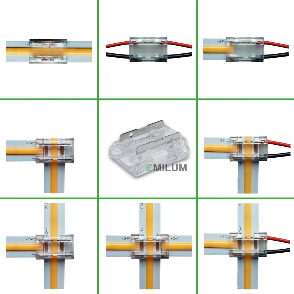 Emilum LED Verbinder, 2-polig, 10mm, LED-Kabel-Universal, COB - 3
