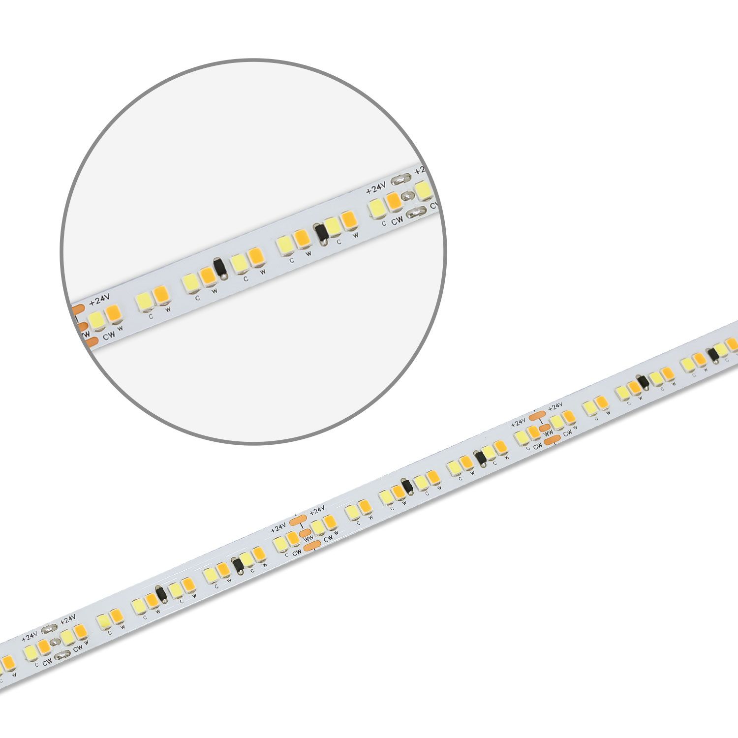 ISOLED LED HEQ922/960 Linear CCT Flexband, 24V DC, 15W|15W, 140lm/W, IP20, 5m Rolle, 224 LED/m - 2
