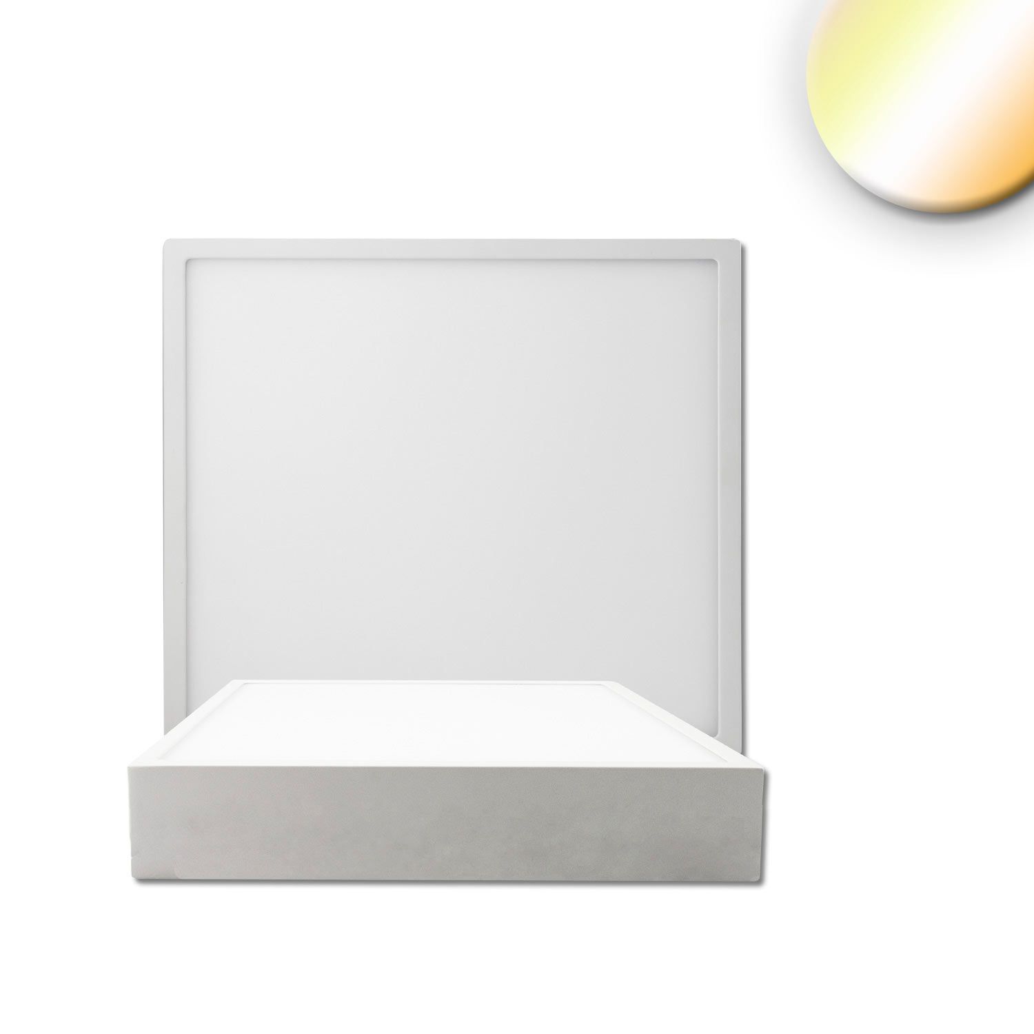 ISOLED LED Deckenleuchte PRO weiß, 8W, eckig, 120x120mm, ColorSwitch 2700|3000|4000K, dimmbar - 1