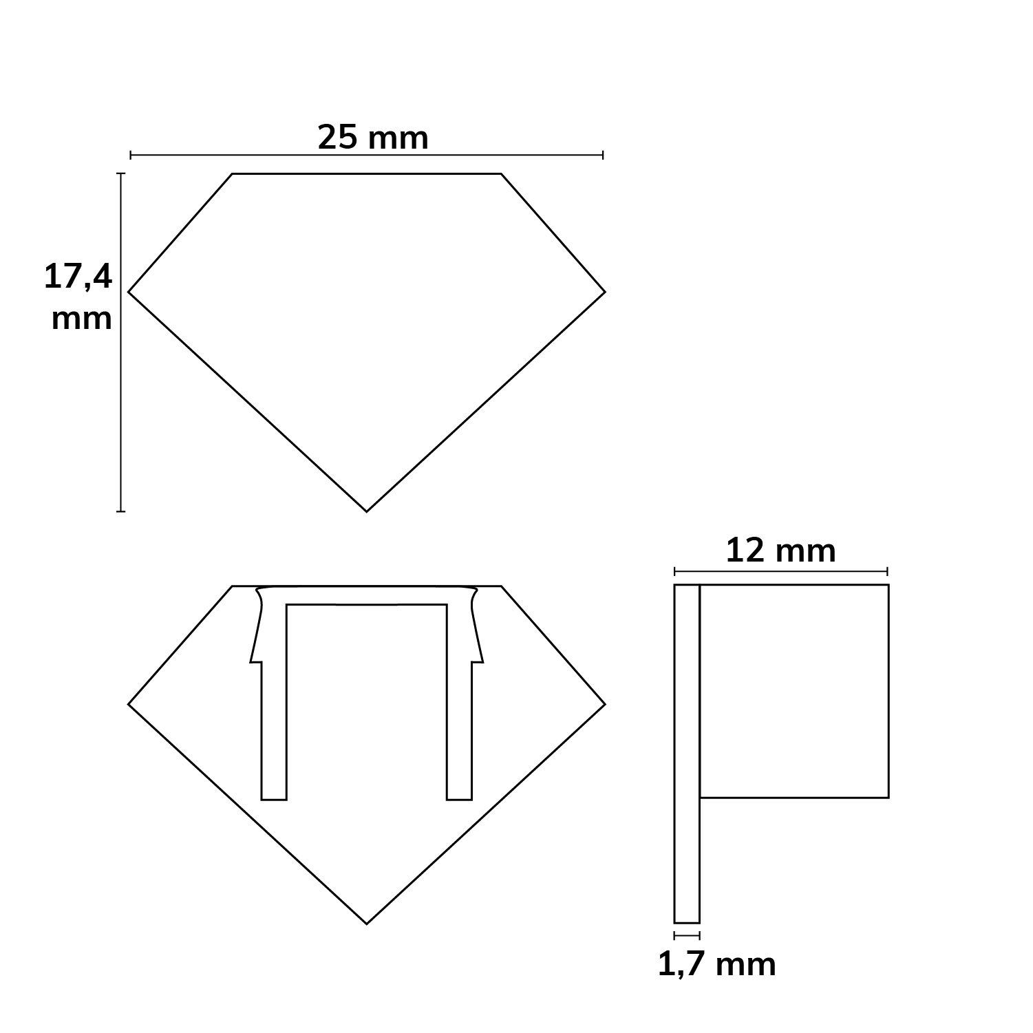 ISOLED Endkappe EC41B schwarz für Profil CORNER11, 1 STK - 2