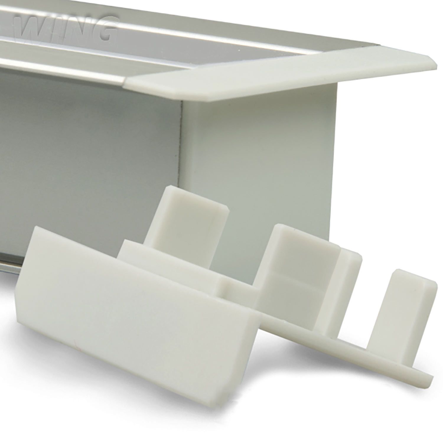 ISOLED Endkappe für Profil WING20 - Flansch gerade - 2