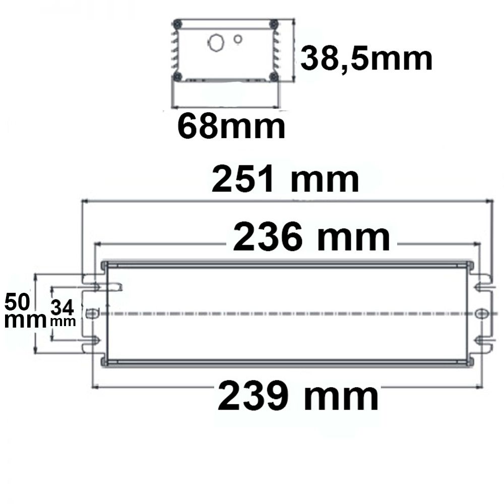 ISOLED LED PWM-Trafo 24V/DC, 0-240W, 1-10V dimmbar, IP67 - 2