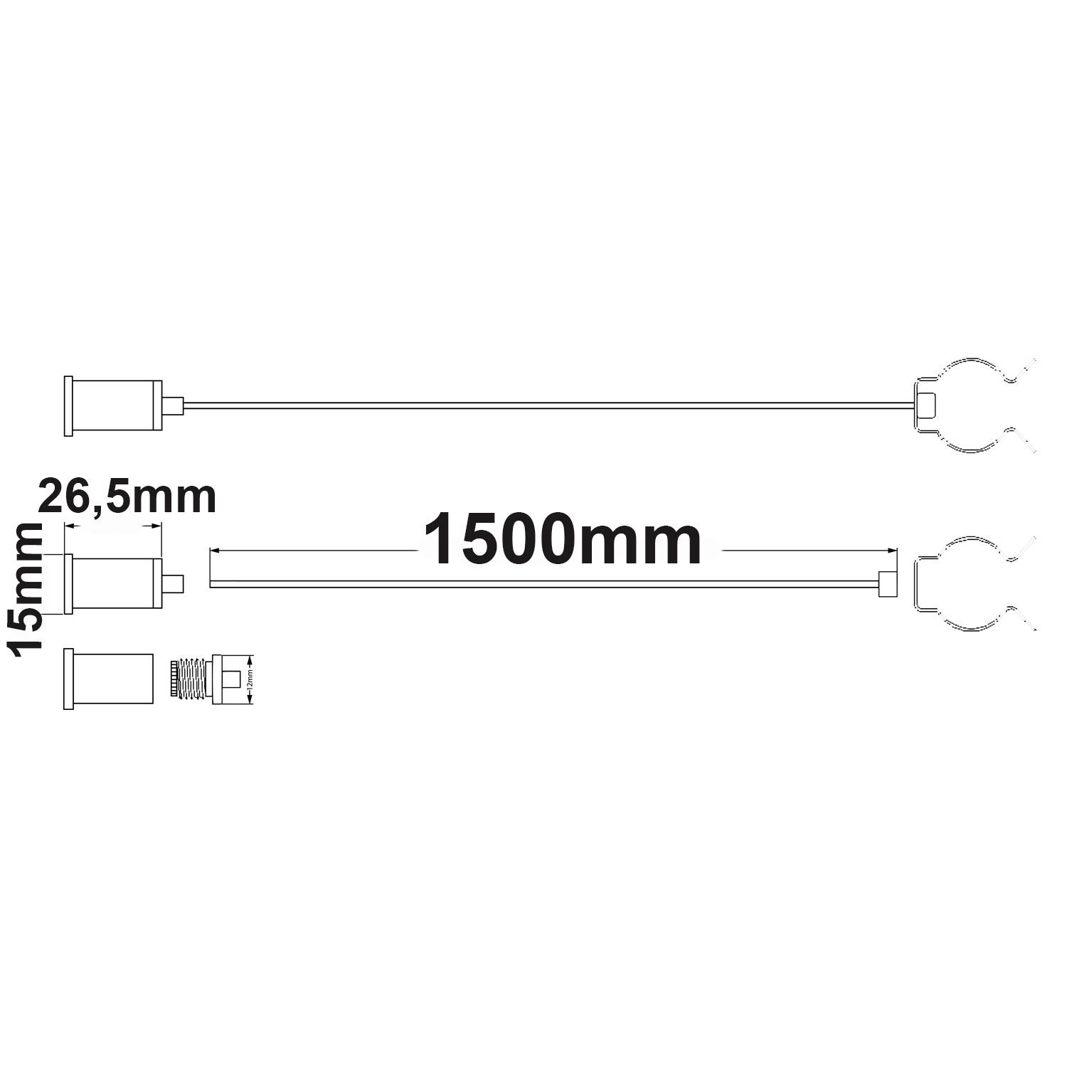 ISOLED Seilabhängung (1 Stk) mit Deckenverschraubung und Rutschklemme inkl. Stahlseil 1,5m mit Nippel - 2