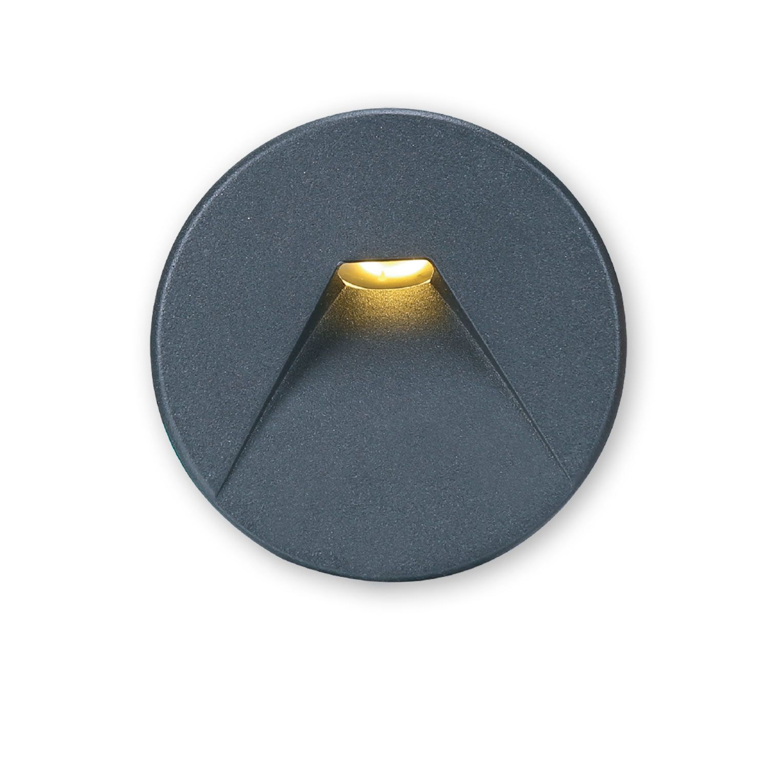 ISOLED Cover Aluminium rund 2 schwarz für Sys-Wall68 - 1