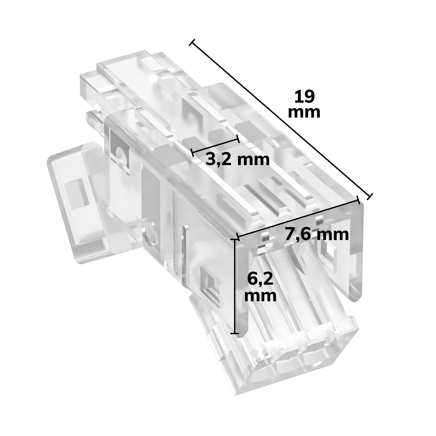 ISOLED Kontakt-Verbinder (max. 5A) K3-205 für 2-pol. IP20 Flextripes mit Breite 5mm - 3