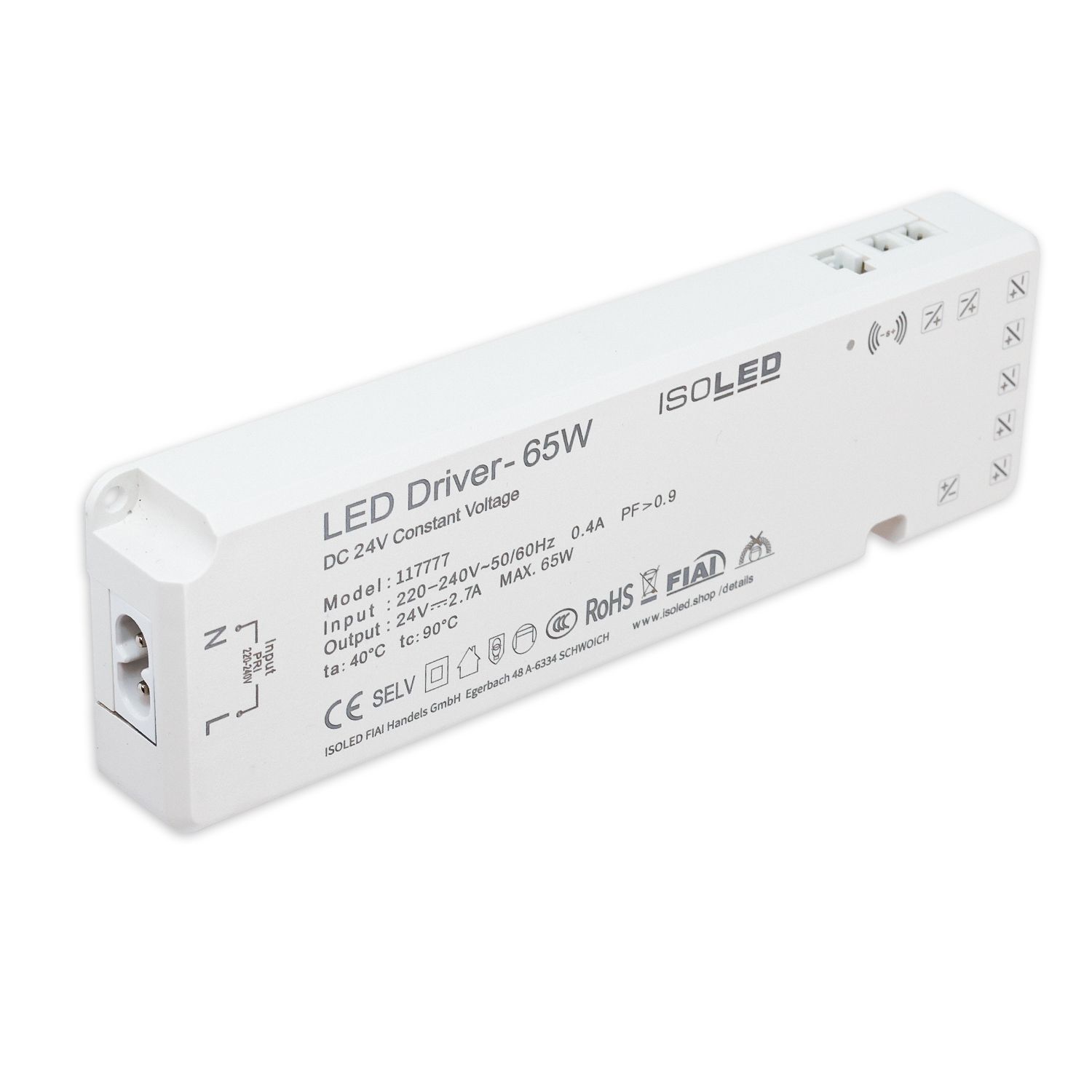 ISOLED LED MiniAMP Trafo 24V/DC, 0-65W, 7x3A mit Master Sensor-Port - 2