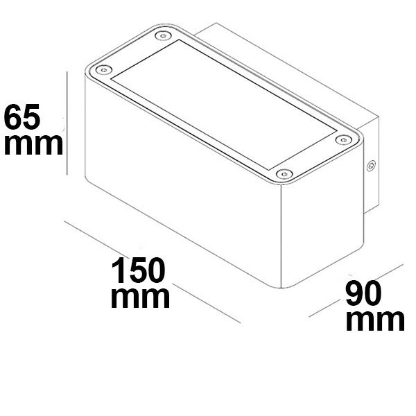ISOLED LED Wandleuchte Up&Down 4x3W CREE, IP54, weiß, warmweiß - 4