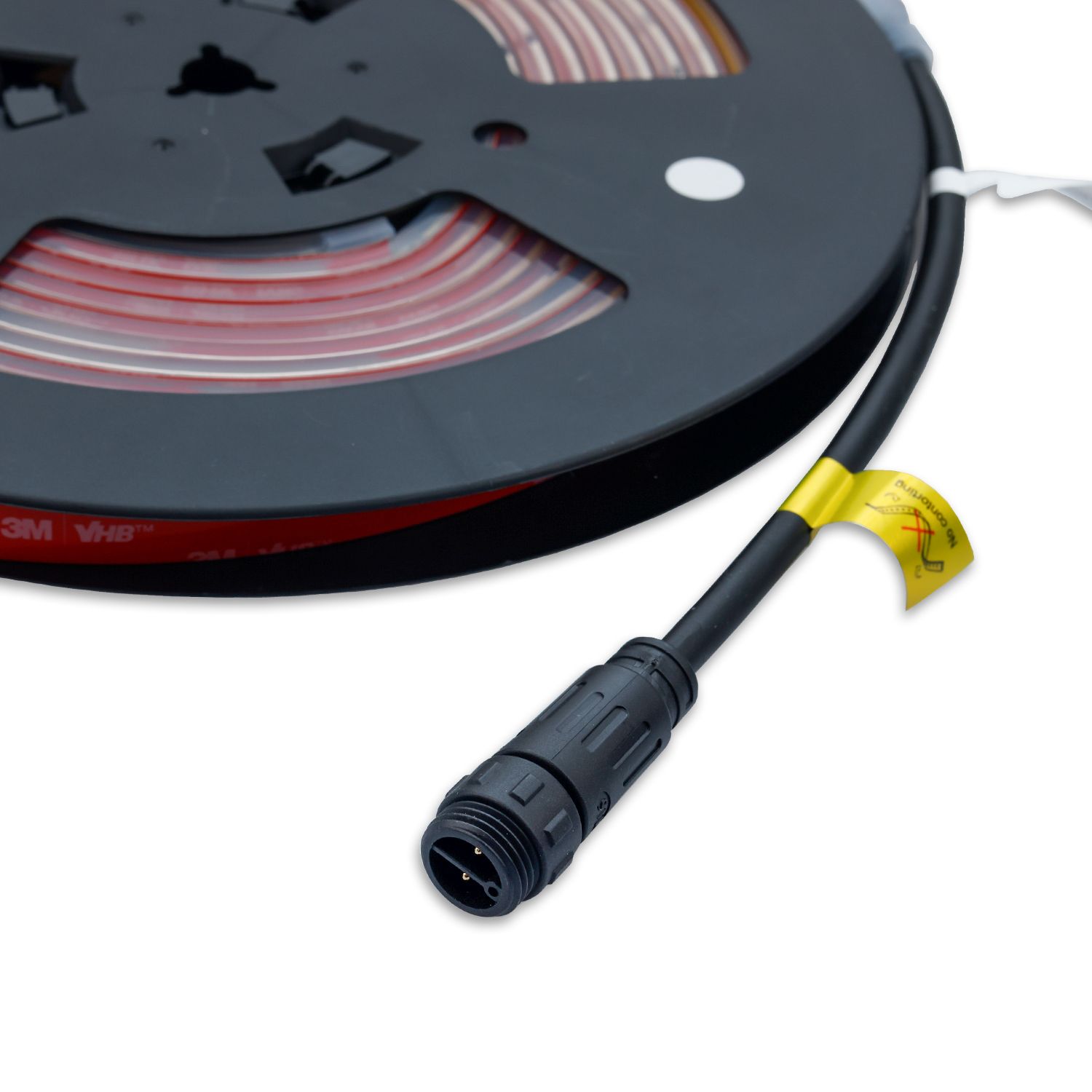 ISOLED LED Flexband 230V COB, 14W/m, 20m Rolle, 3000K, CRI90, IP67, male-Stecker einseitig - 5