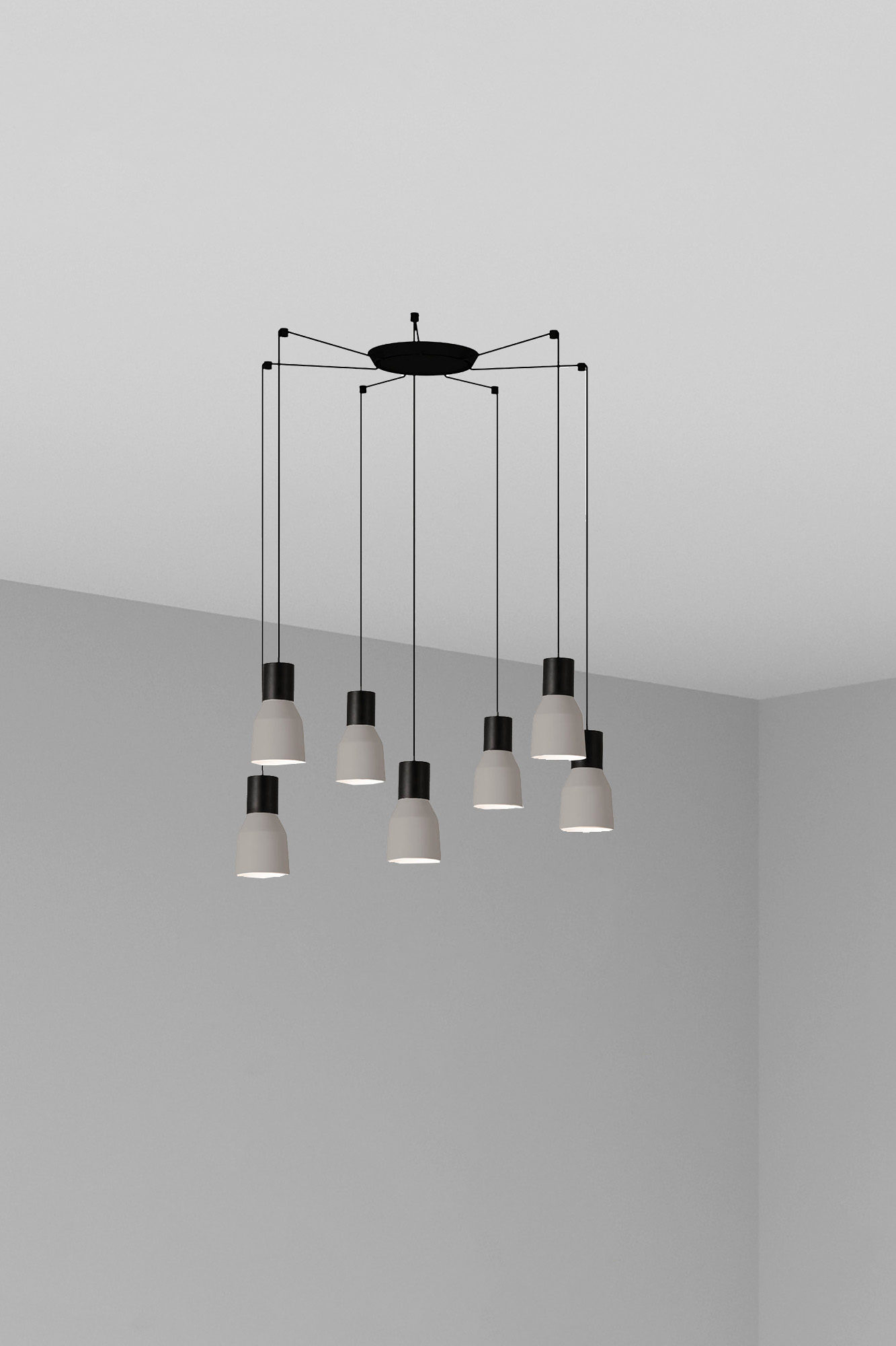 Faro KOMBO 120 7L Grau Pendelleuchte Faro KOMBO 120 7L Grau Pendelleuchte - 1