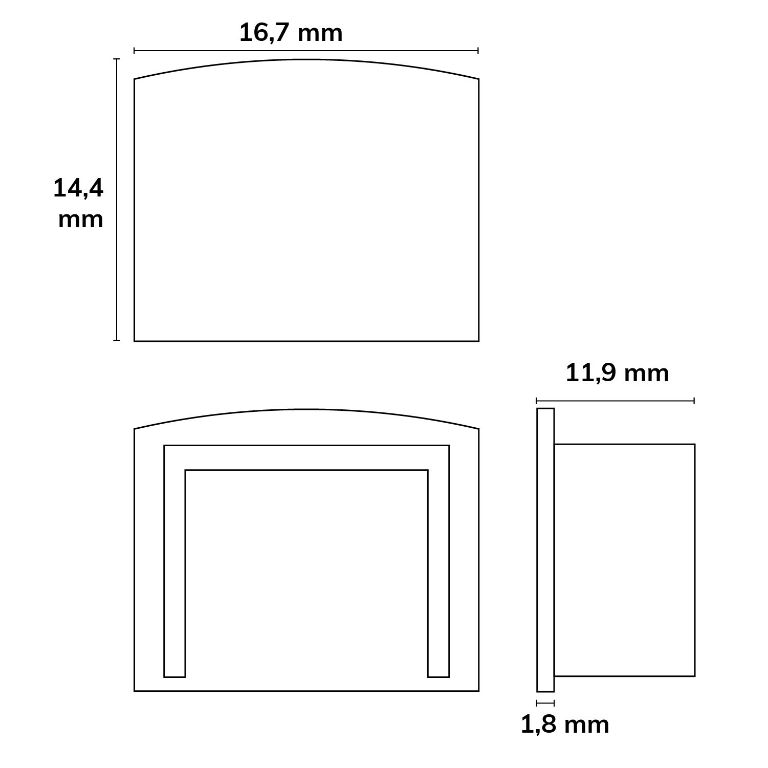 ISOLED Endkappe EC10W weiß für Profil SURF12 BORDERLESS, 1 STK - 2
