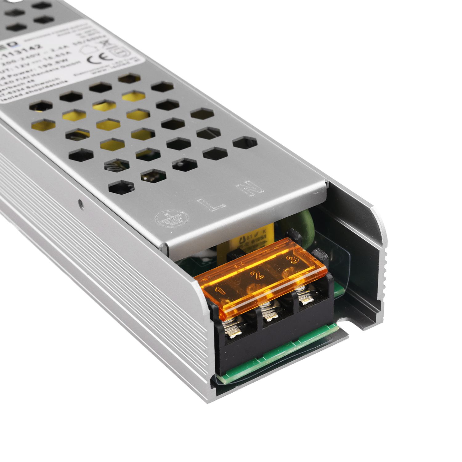 ISOLED LED Trafo 12V/DC, 0-200W, Gitter, flach - 5