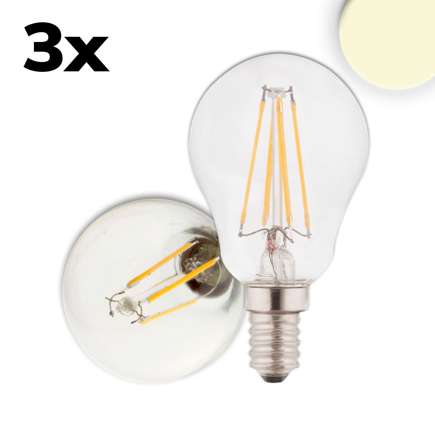 ISOLED E14 LED Illu, 4W, klar, warmweiß, 3er Pack ISOLED E14 LED Illu, 4W, klar, warmweiß, 3er Pack - 1