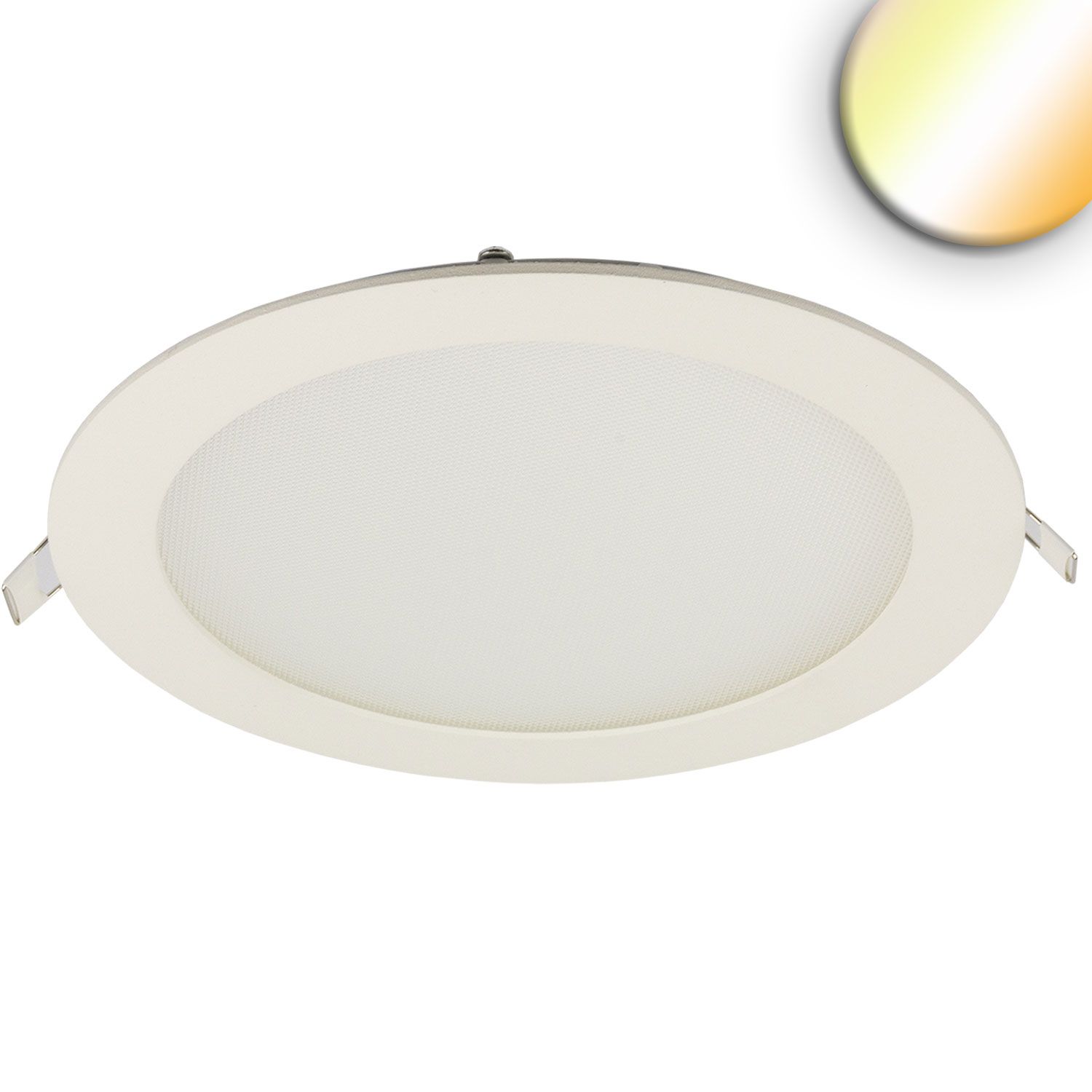 ISOLED LED Downlight, 24W, rund ultraflach weiß, 300mm, ColorSwitch 3000|3500|4000K, dimmbar - 1