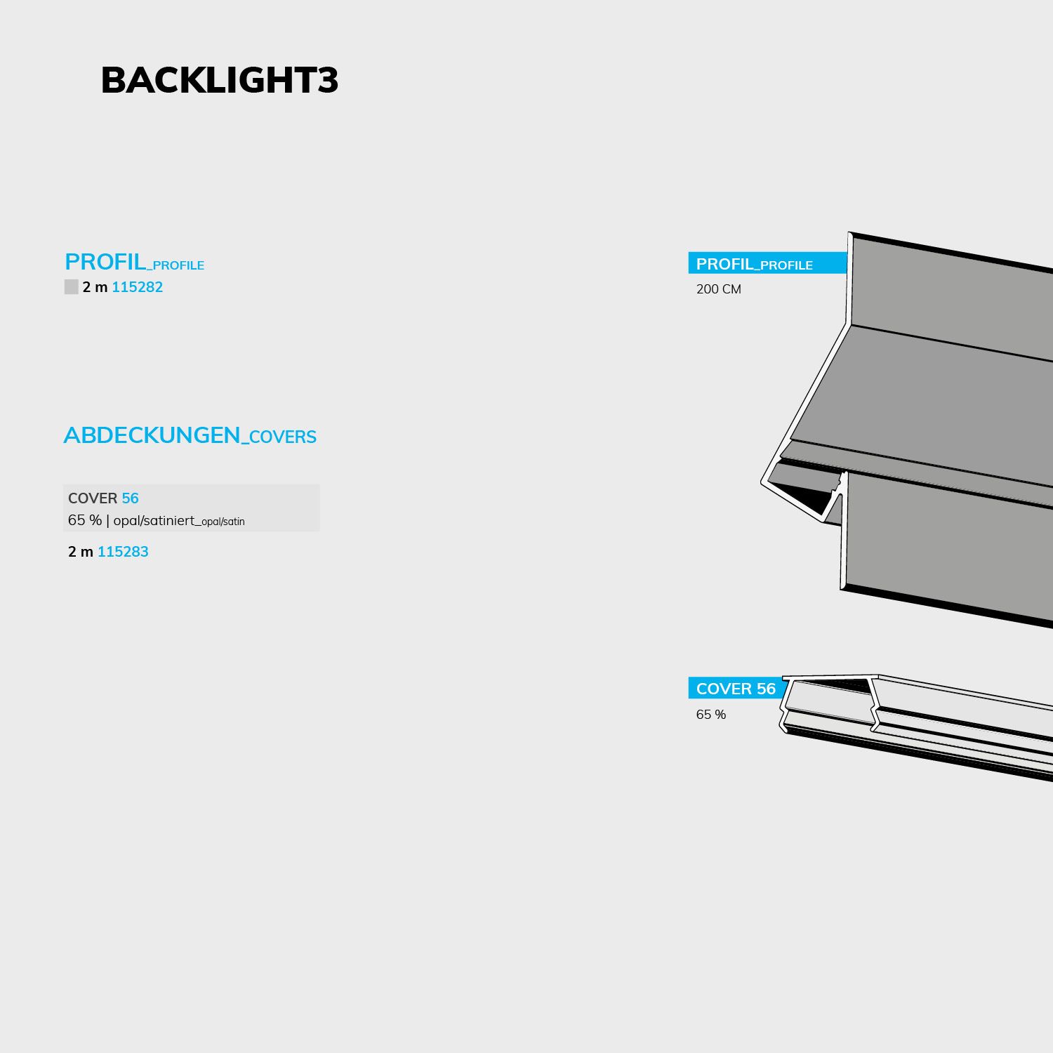 ISOLED LED Einbauprofil BACKLIGHT3 200cm - 4
