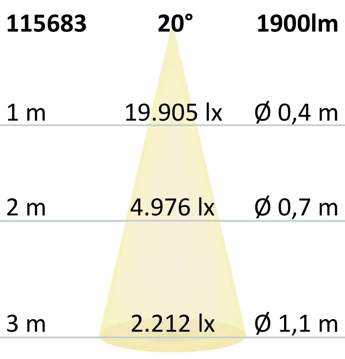 ISOLED 3-Phasen Schienenstrahler fokussierbar, 24W, 20°-55°, weiß matt, 3000K, dimmbar - 8