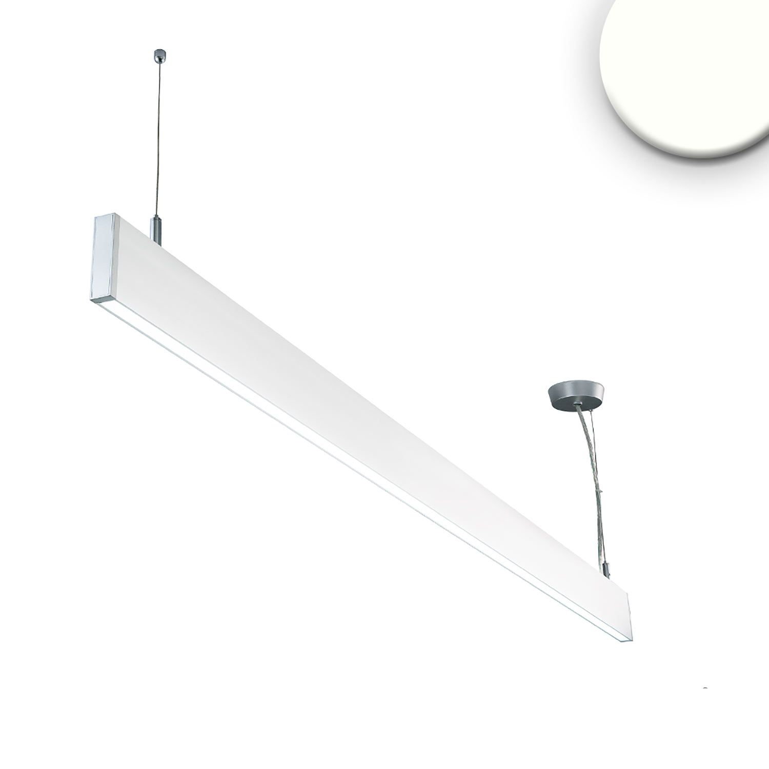 ISOLED LED Hängeleuchte Linear Up&Down 1200, 40W, prismatisch, linear- u. 90° verbindbar, weiß, neutralweiß - 1