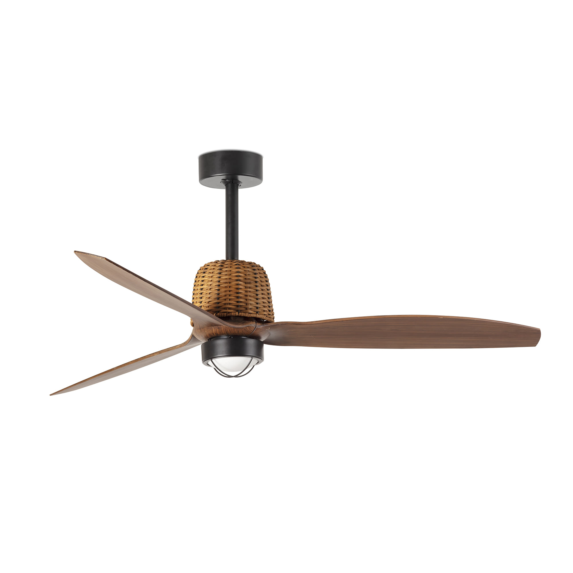 Faro WEAVER M LED Ventilator schwarz/Nussbaum 3000K TUYA - Produktbild 1