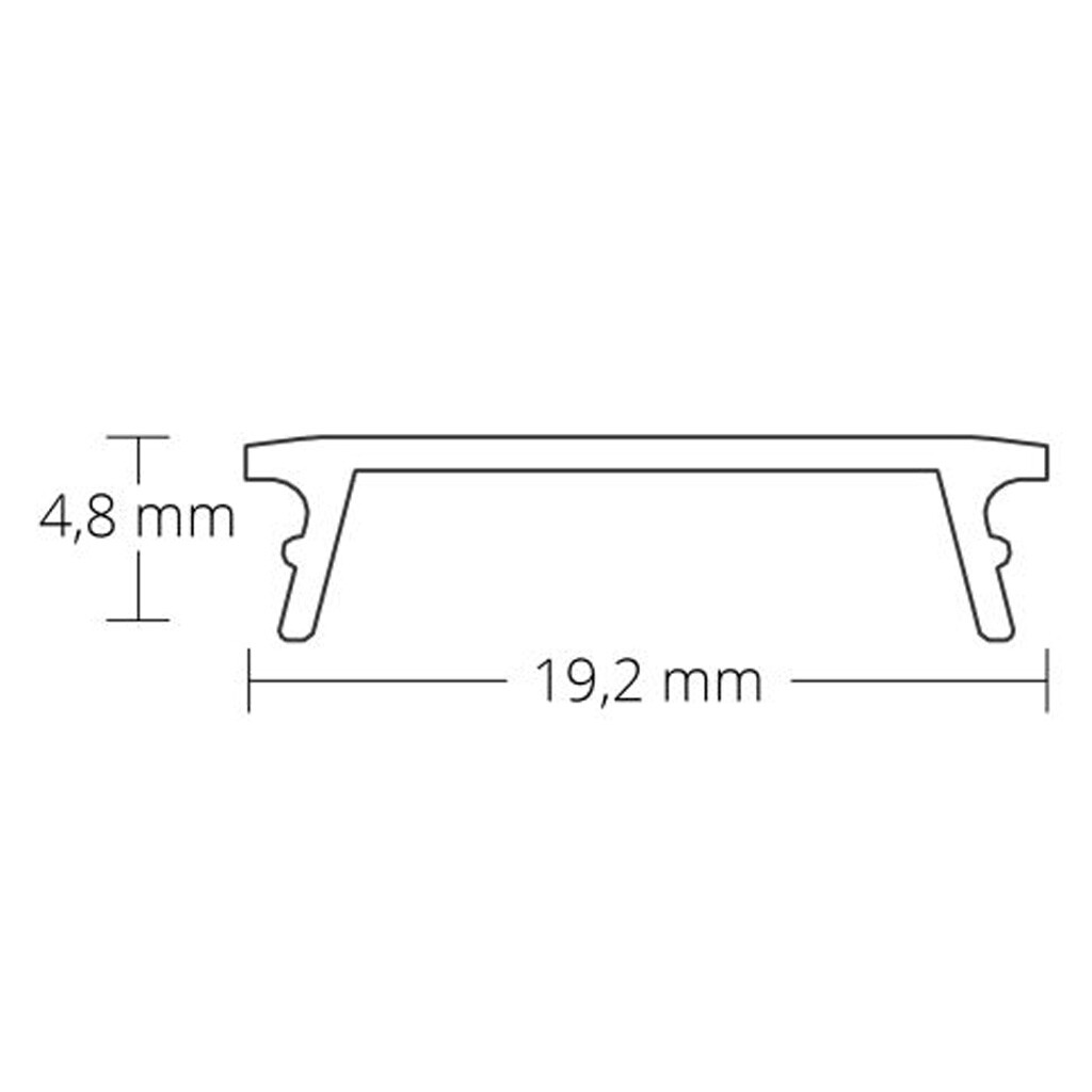 Emilum Cover C20 opal/satiniert 200 cm für Profil PN8, flach - Produktbild 2