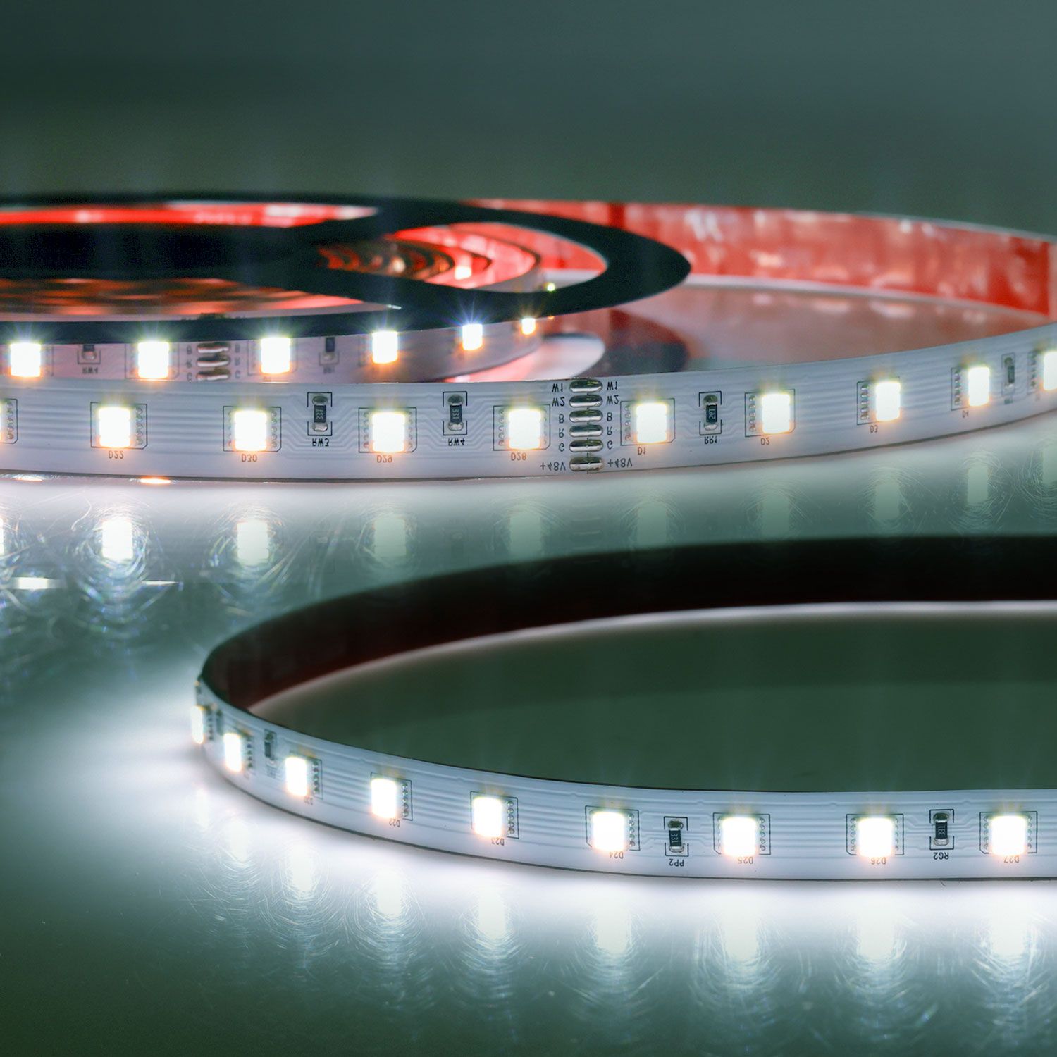 ISOLED LED SIL RGB+WW+KW CCT Flexband, 48V DC, 20W, IP20, 5in1 Chip, 10m Rolle, 60 LED/m - 1