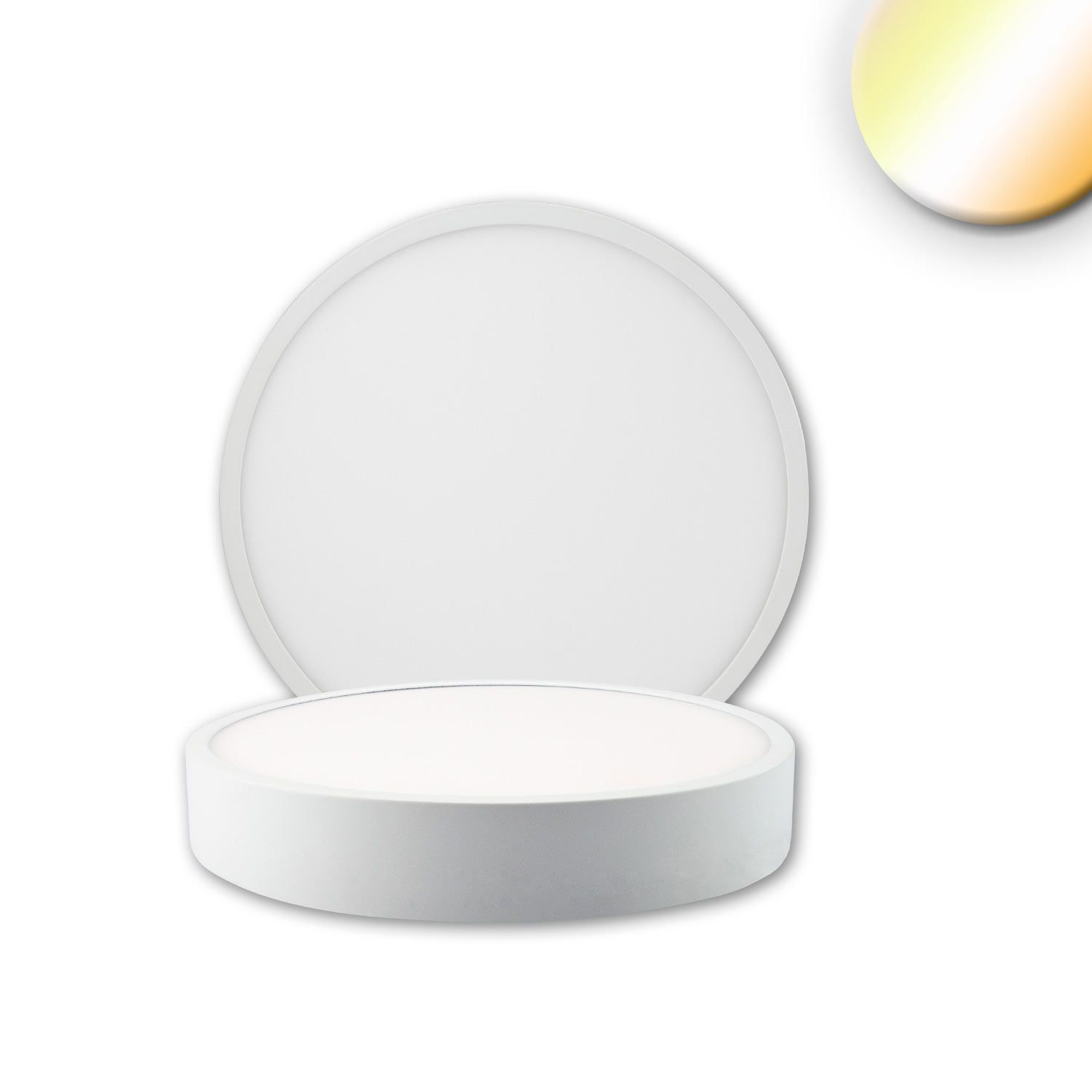 ISOLED LED Deckenleuchte PRO weiß, 8W, rund, DN120, ColorSwitch 2700|3000|4000K, dimmbar - 1