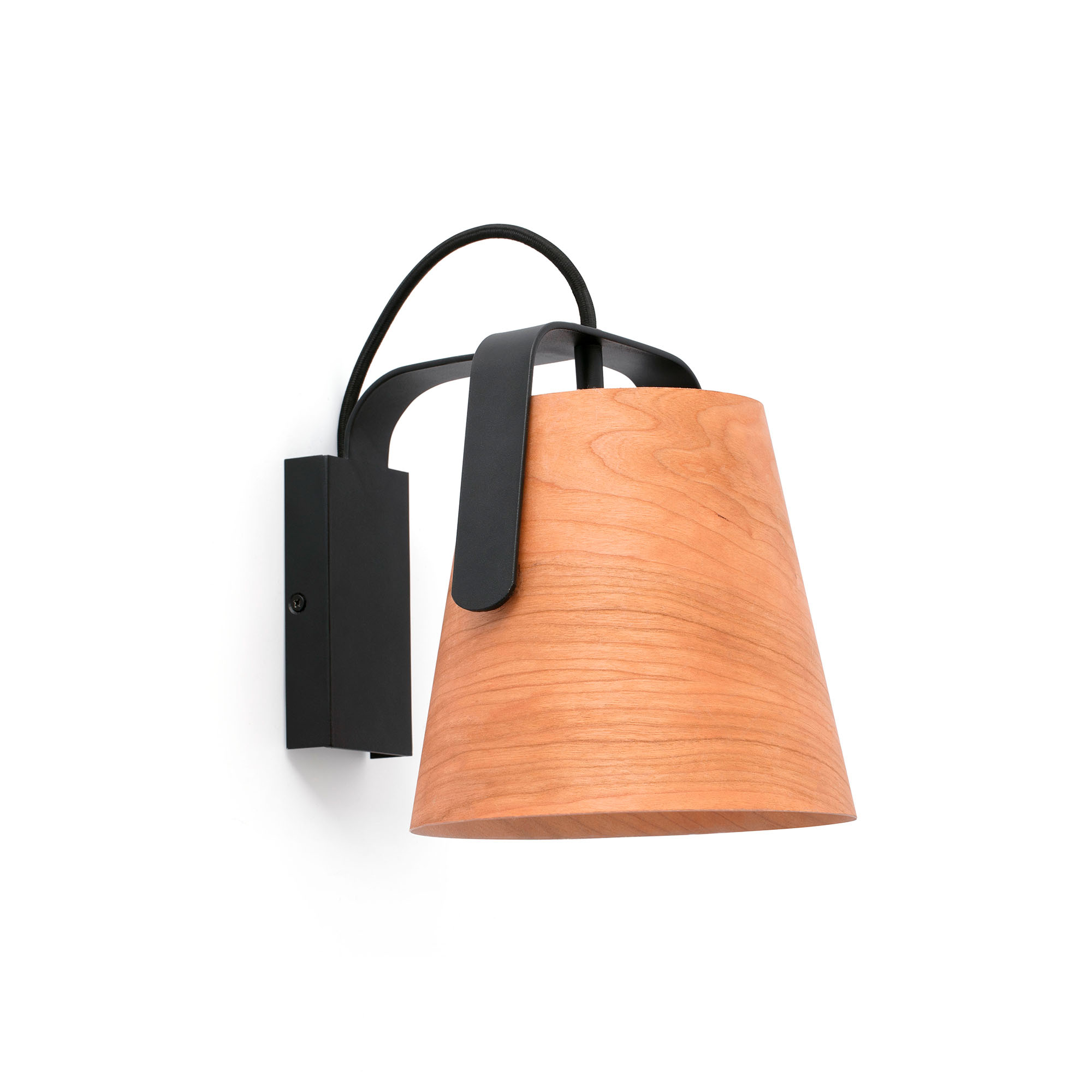 Faro STOOD Wandleuchte schwarz und Holz Faro STOOD Wandleuchte schwarz und Holz - Produktbild 1