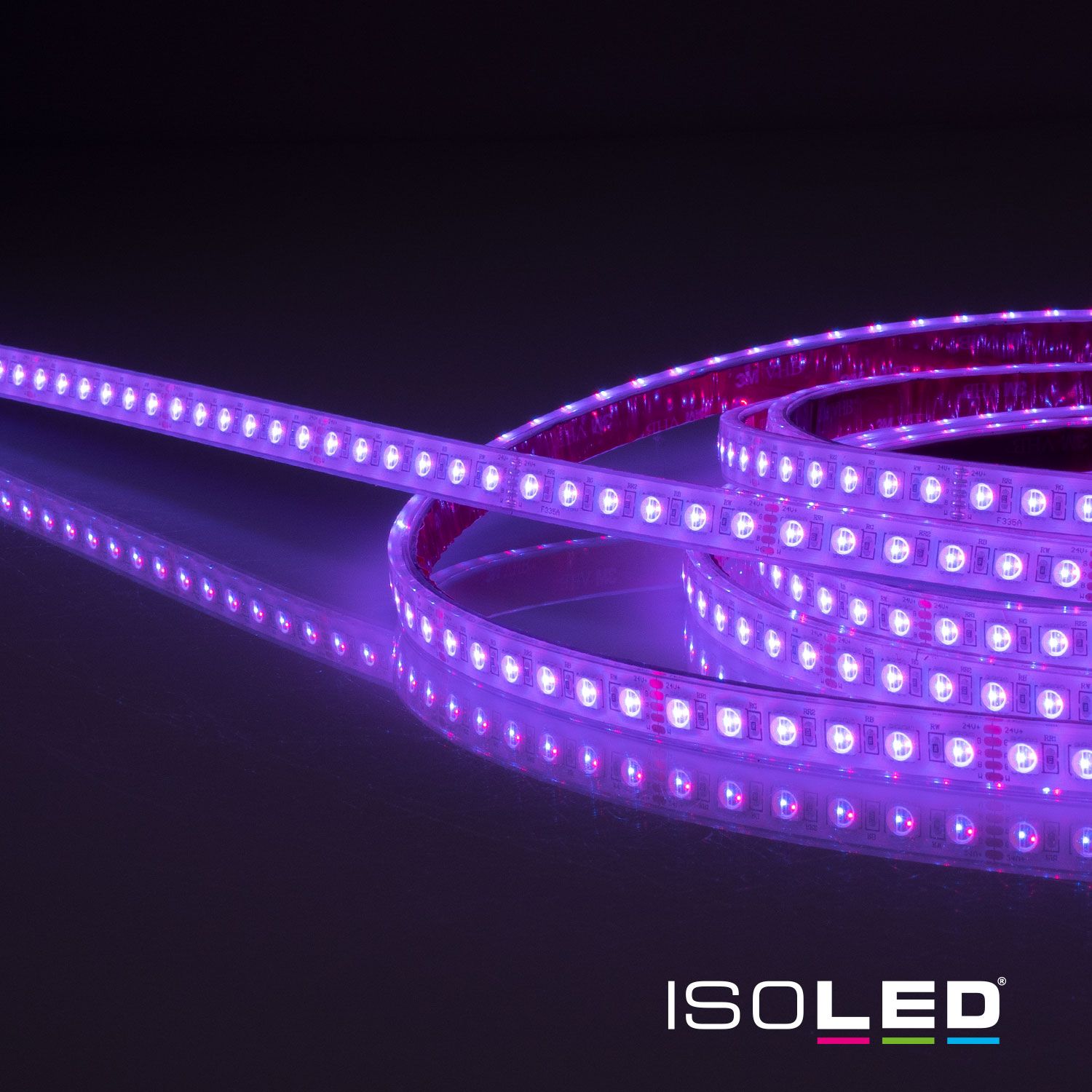 ISOLED LED AQUA RGB+WW Flexband, 24V DC, 19W, IP68, 4in1 Chip, 5m Rolle, 96 LED/m - 4