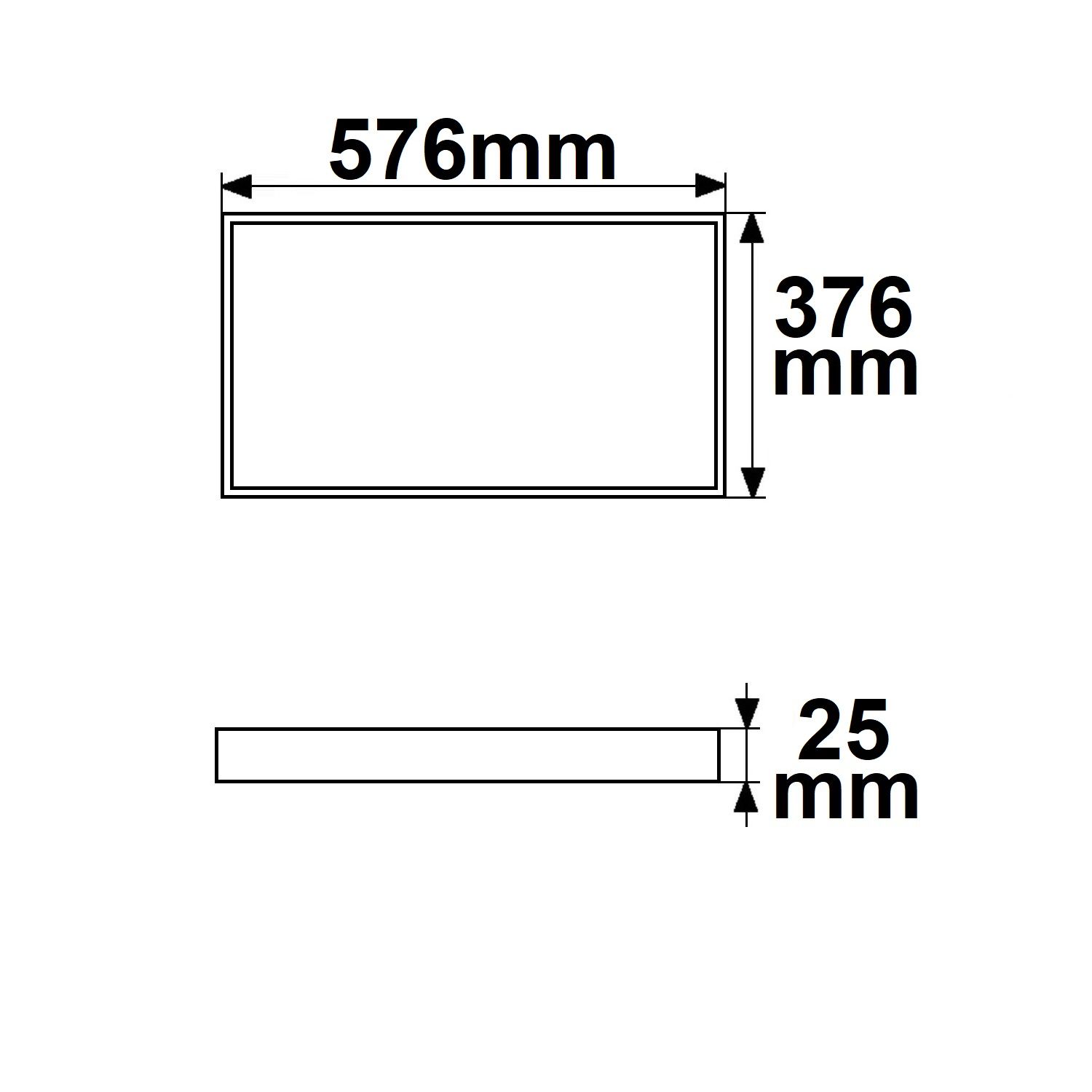 ISOLED LED Leuchtrahmen H25, Innenformat 320x520mm, 36W, weißdynamisch, CRI92 - 2
