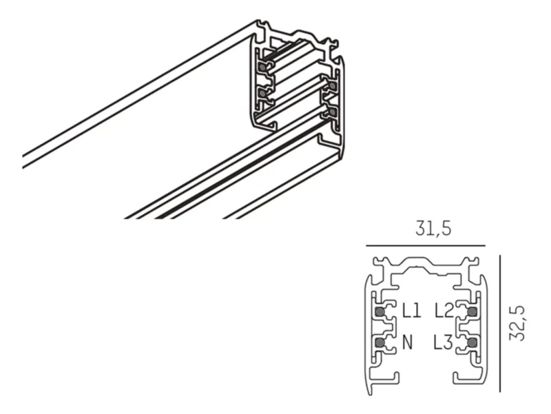 Molto Luce 3 PHASE TRACK SD (grau) - Produktbild 2