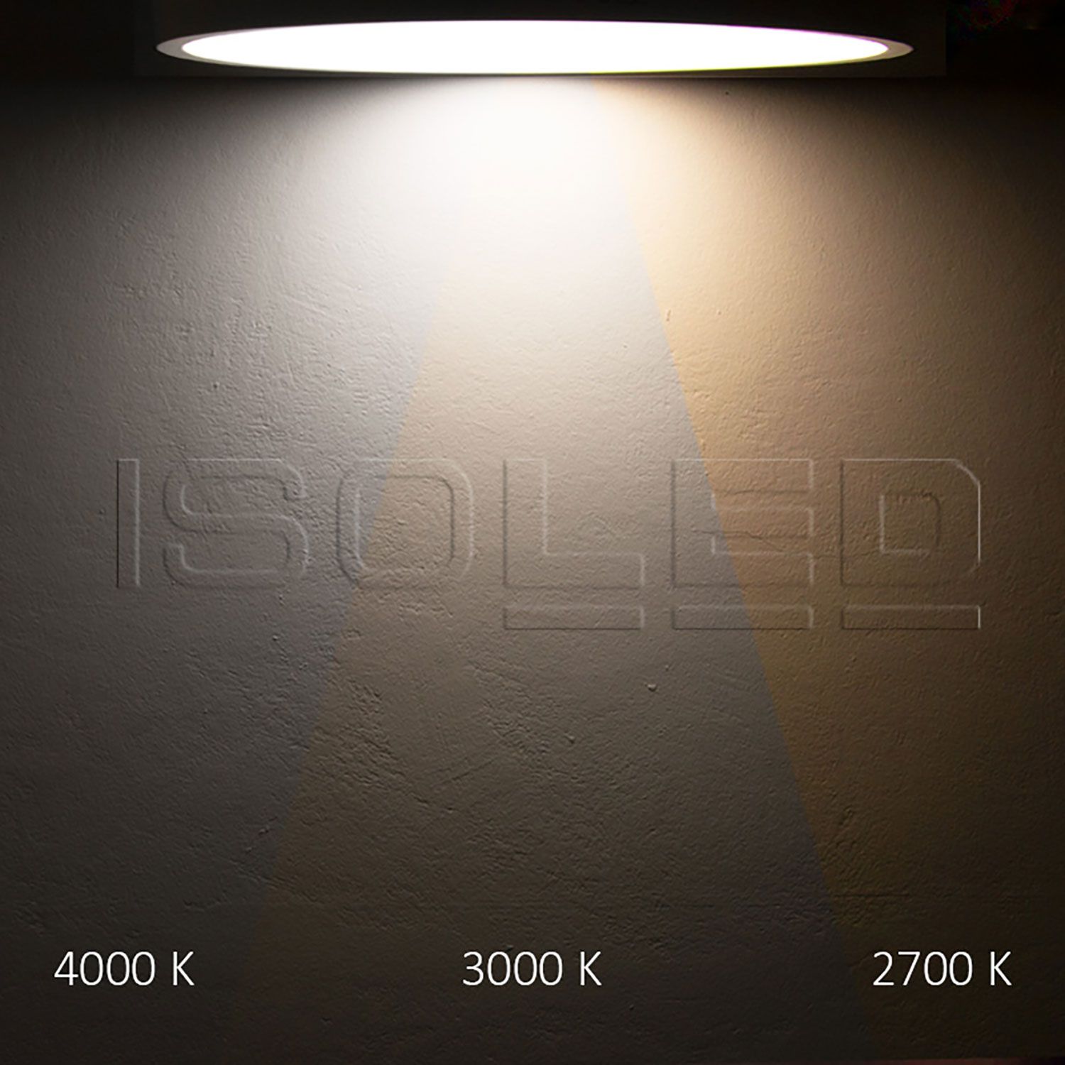ISOLED LED Deckenleuchte PRO weiß, 36W, rund, DN500, ColorSwitch 2700|3000|4000K, dimmbar - 4